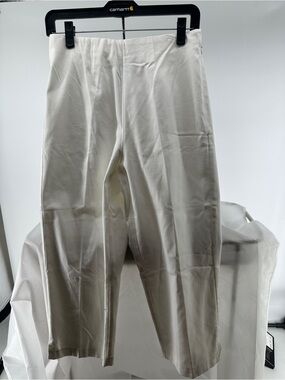Bob Mackie white cotton high waisted pants